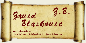 Zavid Blašković vizit kartica